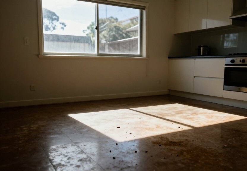 Cockroach infestation in a Marrickville kitchen before treatment